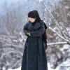 coat style winter abaya for ladies