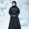 winter woolen  tweed coat abaya for females