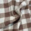 brown checkered merino wool fabric