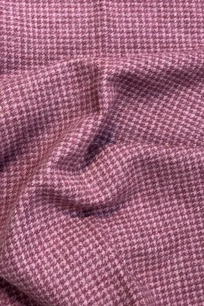 red houndstooth checkered fabric 