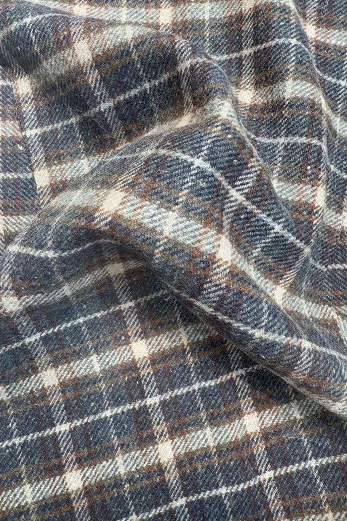 checkered merino harris tweed