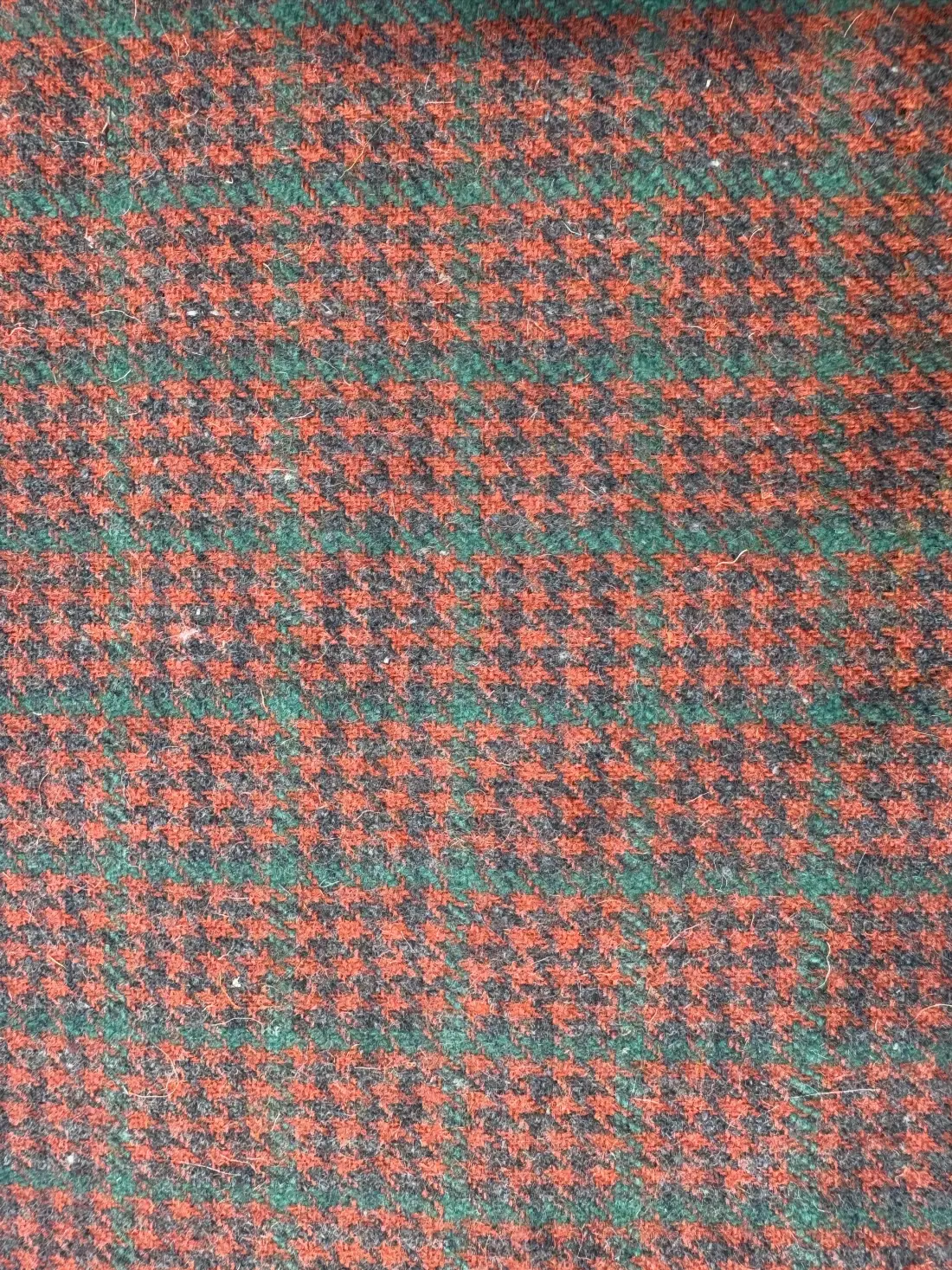 red checkered merino wool tweed fabric for coats