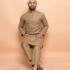 wood color kurta pajama for men