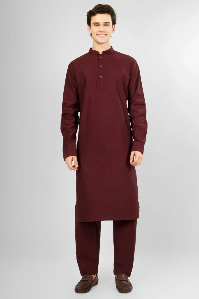 Elara Maroon Lycra Cotton Kameez Shalwar